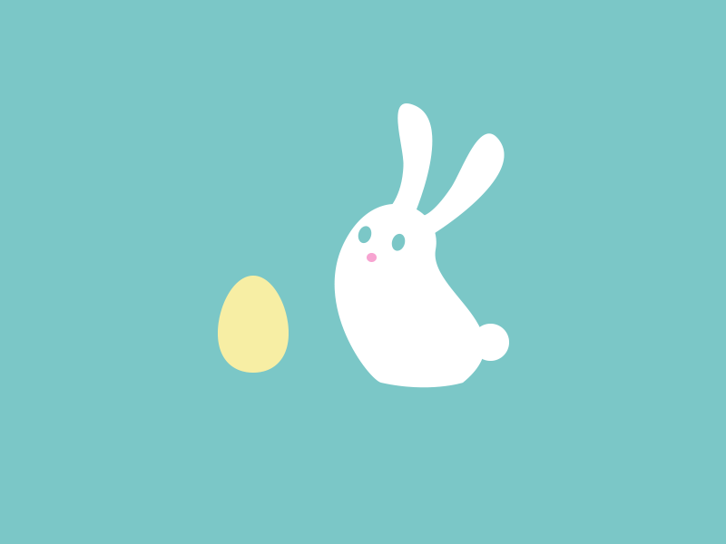 Happy Easter animation bunny easter egg gif