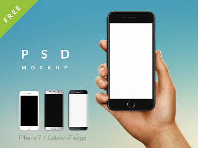 iPhone mockup in hand