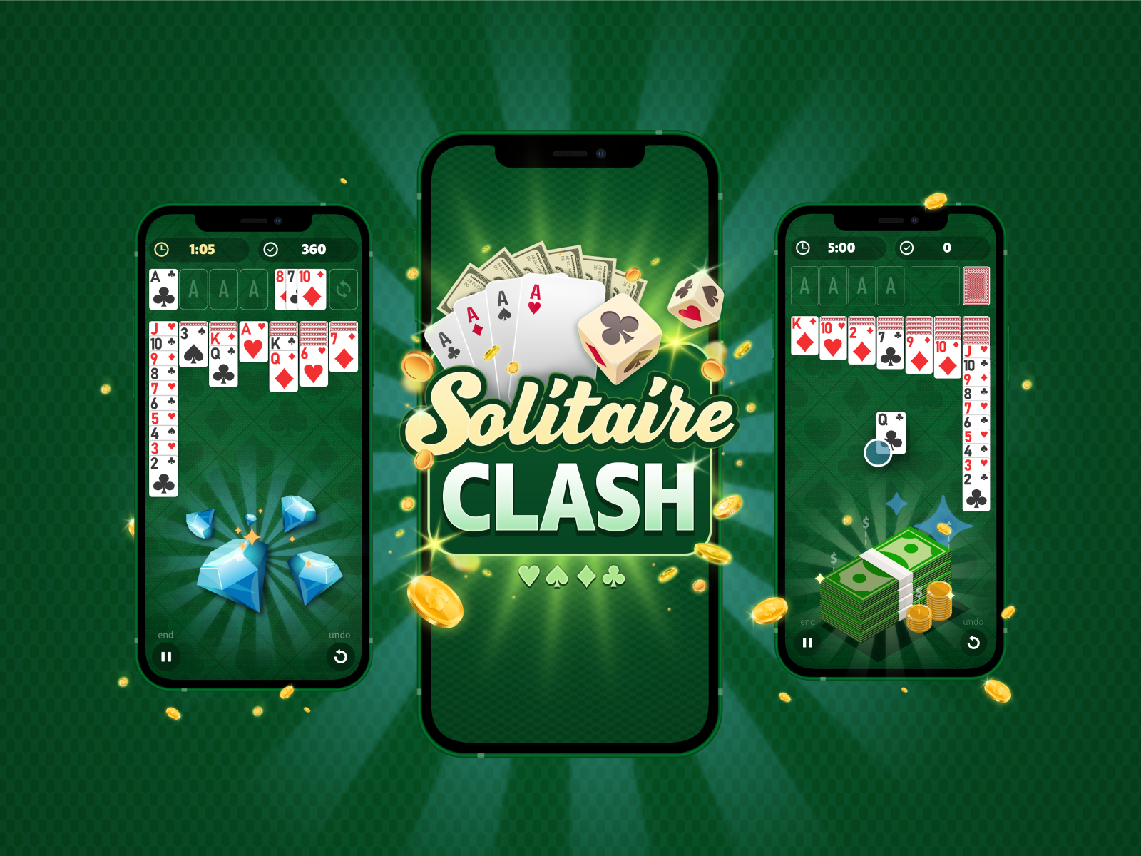 Solitaire Clash Real Cash Betting Solitaire Game by Tazh Studio on Dribbble