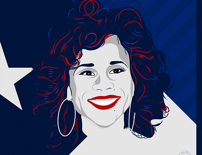 Rosie Perez - Puerto Rican Legend actress adobe adobe draw design illustration illustrator portrait portrait illustration puerto rican puerto rico vector vector portrait