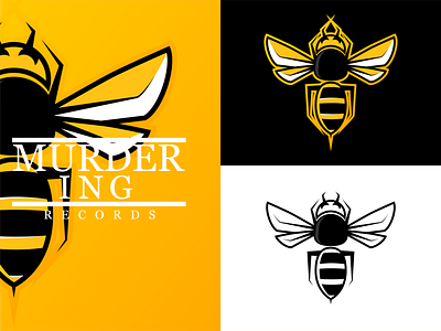Murder Ing Records ashanti bee bees branding hip hop hornets illustration illustrator ja rule logo murder inc murder inc records yellow