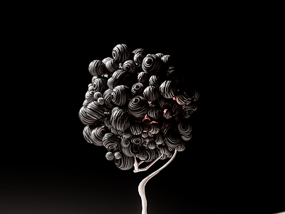 Moon Tree 01 3d abstract c4d redshift render texture