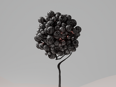 Moon Tree 02 3d abstract c4d redshift render texture