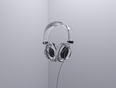 Headphones 3d abstract c4d design octane product design render texture