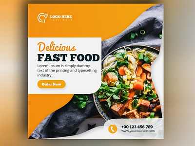 Fast Food Sale Social media Post Design