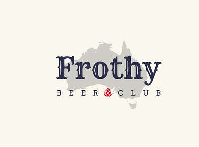 Frothy Beer Club australia beer delivery service hops logo logo design melbourne