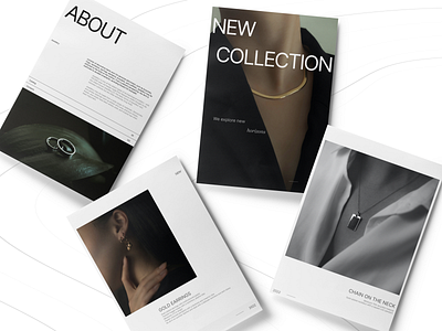 Lookbook for a jewellery store fashion graphic design jewellery lookbook minimalism moda photo