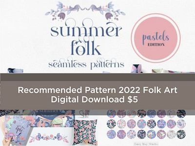 Recommended Pattern 2022 Folk Art branding graphic design logo textiles ui