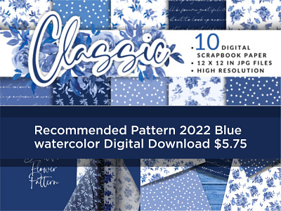 Recommended Pattern 2022 Blue gift wrapping