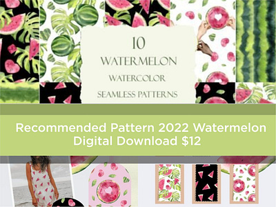 Recommended Pattern 2022 Watermelon and more branding graphic design logo motion graphics ui