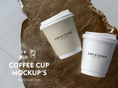 Free Download Coffee Cup MockUp Set 3d animation branding graphic design logo mockup motion graphics ui