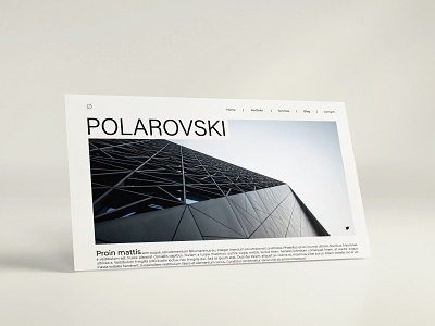 POLAROVSKI Architecture Landing Page adobe architecture building design landing page online shop polarovski ui web design website