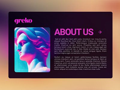 Portfolio design for an greko - pt2 about us adobe branding design illustration landing page logo online shop portfolio retro ui web design website