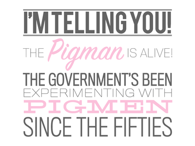 Pigman pink quote seinfeld typography