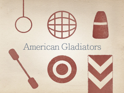 American Gladiators destroyed texture vintage