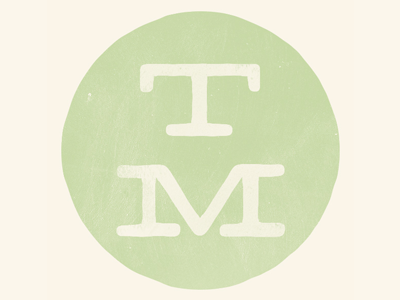 TM Logo #2 green grunge stamp texture vintage