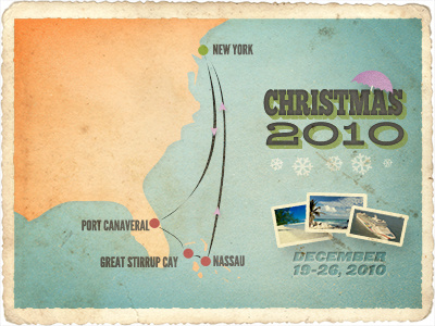 Christmas 2010 grunge postcard retro texture travel vintage