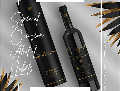 Special Occasion Alcohol Labels branding design illustration illustrator logo minimal stationery type typography website wedding