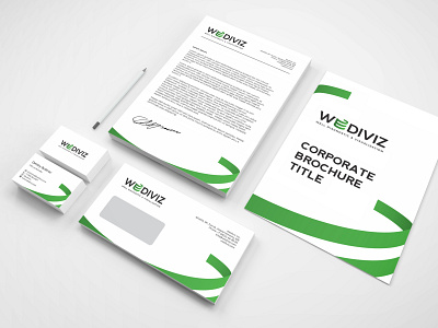 Wediviz Logo branding design logo stationery set