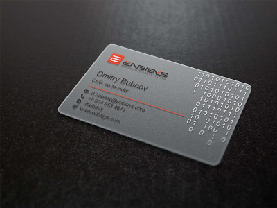 Transparent business card design business card design transparent typography