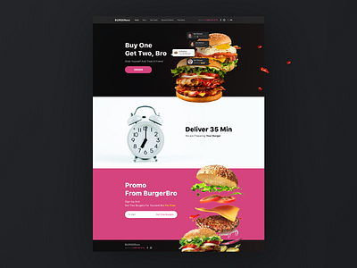 Burger Landing Page burgers delivery design food landing logo webdesign website websites
