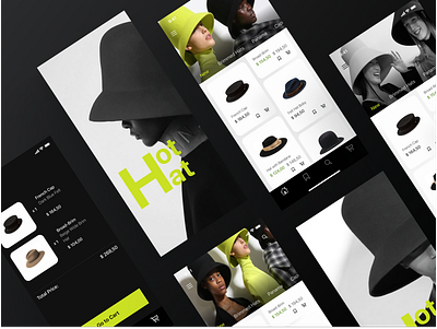 Online-Store Hats app design illustration iphone iphone app iphone x iphonex mobile shop ux ui