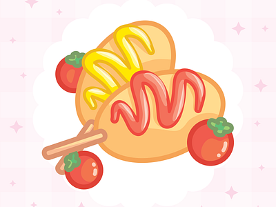 Mini Corndogs corndog cute food ipad vector