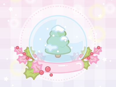 Snow Globe 🎄❄️ after effects animation christmas cute illustrator kawaii snow snow globe vector
