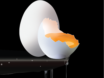 Egg illustration painting design