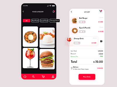 food ordering app design figma ui ux