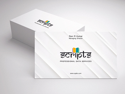 Business Card Design - Scripts Professional Data Services branding branding design business card design graphic design illustration typography vector