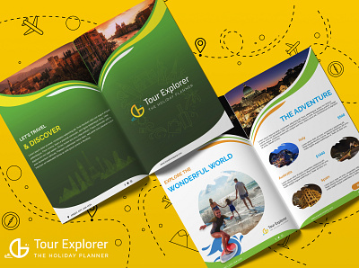 Brochure Design - Tour Explorer brand design branding brochure creative design graphic design illustration marketing typography vector