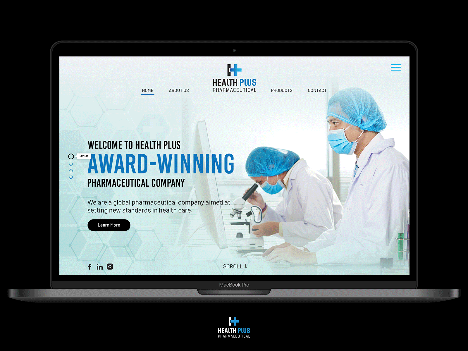 Web Layout Design - Health Plus Pharmaceutical branding creative design graphic design illustration marketing typography ui ux vector web design web designer web designing web layout