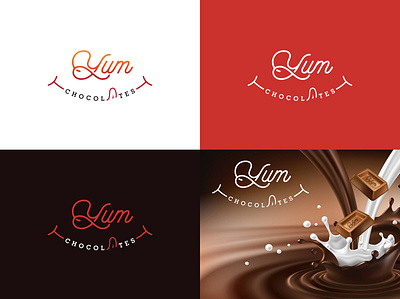 Logo Design - Yum Chocolates brand branding creative design designer graphic design illustration logo logo design marketing typography vector