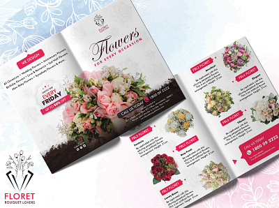 Brochure Design - Floret Bouquet Lovers branding creative design graphic design illustration logo typography ui ux vector