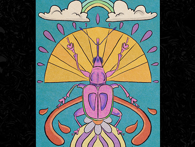 Insect yourself design grit illustration lowbrow midcentury