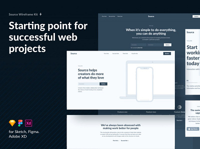Source Wireframe Kit app app design design design app desktop illustration kit source web website concept wireframe wireframe design