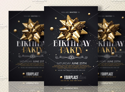 Birthday Party | Invitation Template app branding design food fylers illustration invited party template web website website concept