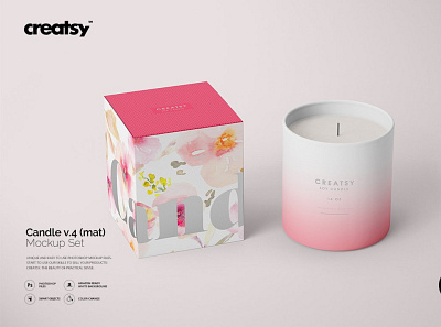 Candle and Box Mockup Set v.4 (mat) app app design design design app illustration web website website concept