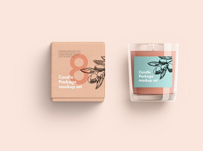 Candle glass and box packaging app app design design design app illustration web website website concept