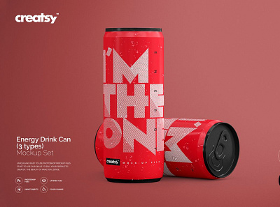 Energy Drink Can Mockup Set app app design design design app illustration web website website concept