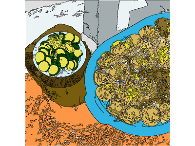 "Zucchini" - digital illustration art design illustration pixel art