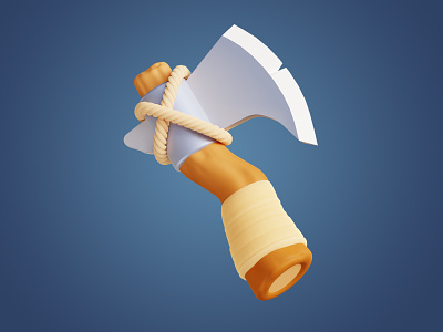 3D axe icon 3d 3d illustration adventure axe game ui