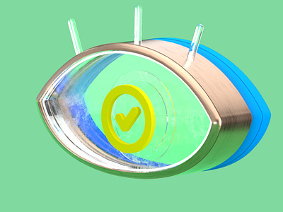 Eye icon cinema4d design icon illustration octanerender
