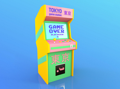 Tokyo Game Station 3d artist brand identity cinema4d composition creative design graphicdesign illustration ui ux