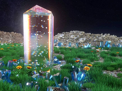 Crystal land. 3d artist 3d modeling 3dgraphics cinema4d dailyrender octane redshift renders