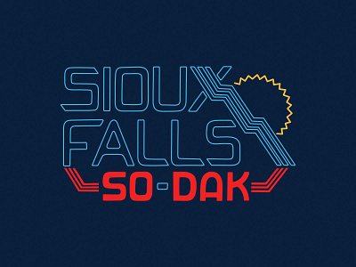Sioux Falls So Dak Lettering design illustration lettering typography