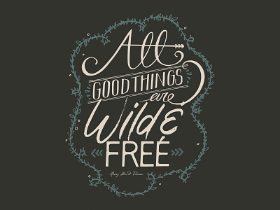 All Good Things Lettering design illustration lettering typography