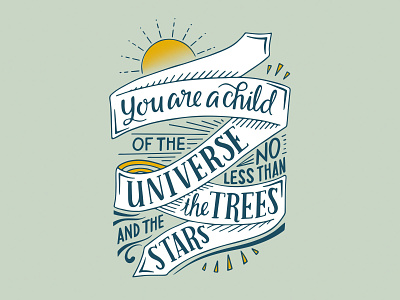 Desiderata Quote Lettering