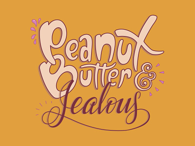 Peanut Butter & Jealous branding design food illustration jealous lettering packaging peanut butter typography vector